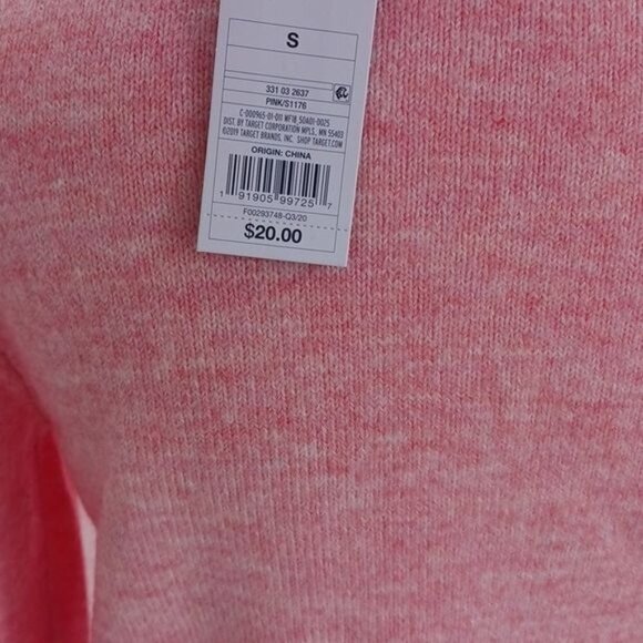 Wild Fable Sweater Pink Cropped Knit Puff Sleeve Womens - Picture 6 of 7